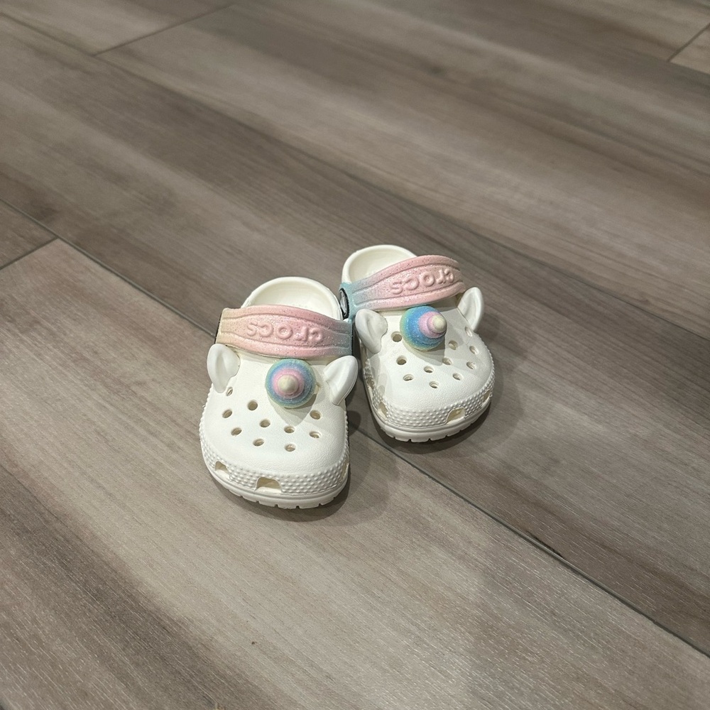 Crocs Toddlers’ Classic I AM Rainbow Unicorn Clogs